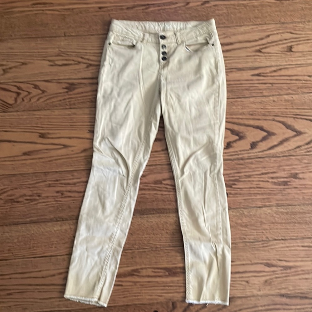 Tan and Yellow mixed Jeans